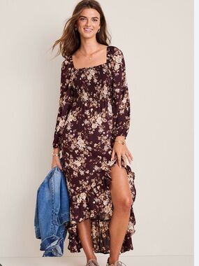 Francesca’s floral high low dress